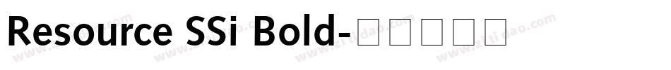 Resource SSi Bold字体转换
